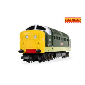 Hornby R30438 OO Gauge RailRoad BR Class 55 Deltic 55002 'The Kings own Yorkshire Light Infantry' BR Green Full Yellow Ends