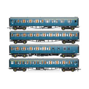 Hornby R30447 OO Gauge BR Class 423 4 Car EMU 4VEP BR Blue With Small Yellow Panels