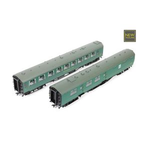 Hornby R40471 OO Gauge BR Tavern Car 'Jolly Tar' & Composite Restaurant Coaches Twin Pack BR Green