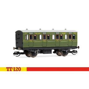 Hornby TT4051 TT Gauge 4 Wheel Coach First Class SR Green