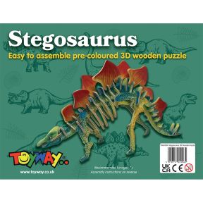 Toyway TWW4106 3D Wooden Puzzle Stegosaurus