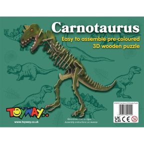 Toyway TWW4110 3D Wooden Puzzle Carnotaurus