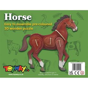 Toyway TWW4210 3D Wooden Puzzle Horse